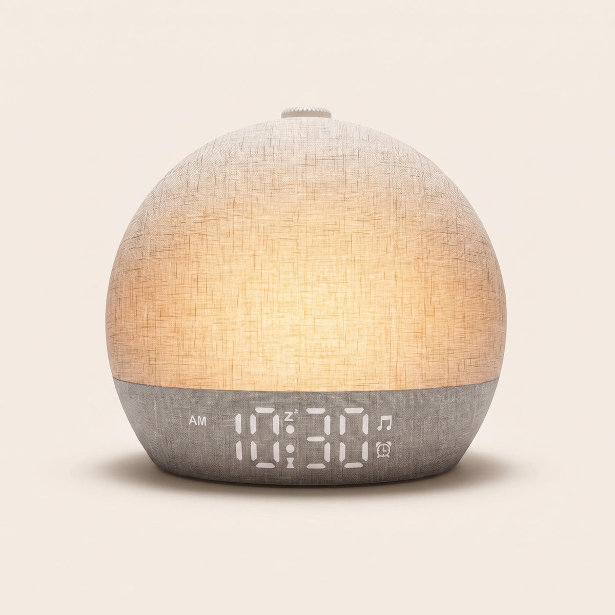 The Easylight sunrise alarm clock on a plain warm background, full product view